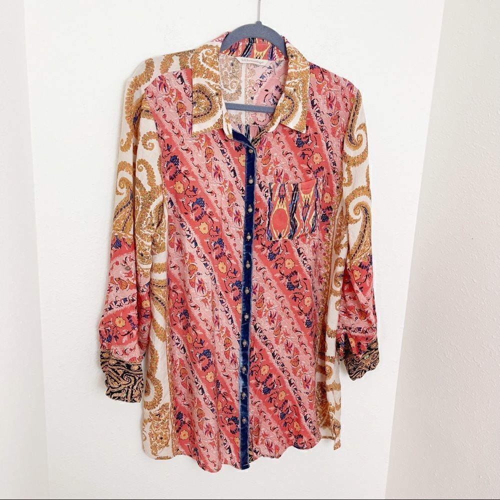 Soft Surroundings Brynn Mix Patterned Velvet Tuni… - image 4